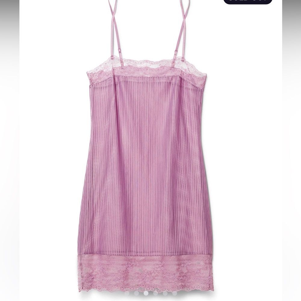 Adore Me Jeanne Body Con Purple Lace Slip Dress/nightie